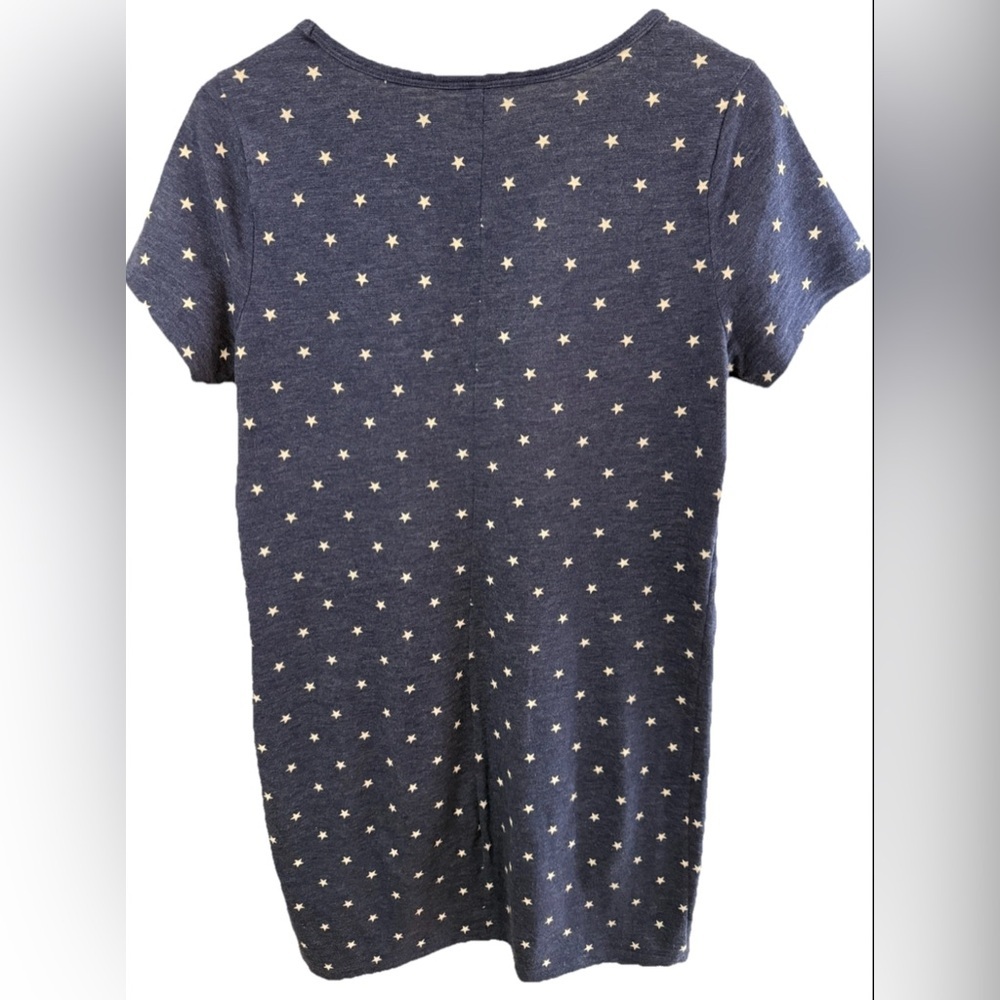 Women's Navy Star Print Top